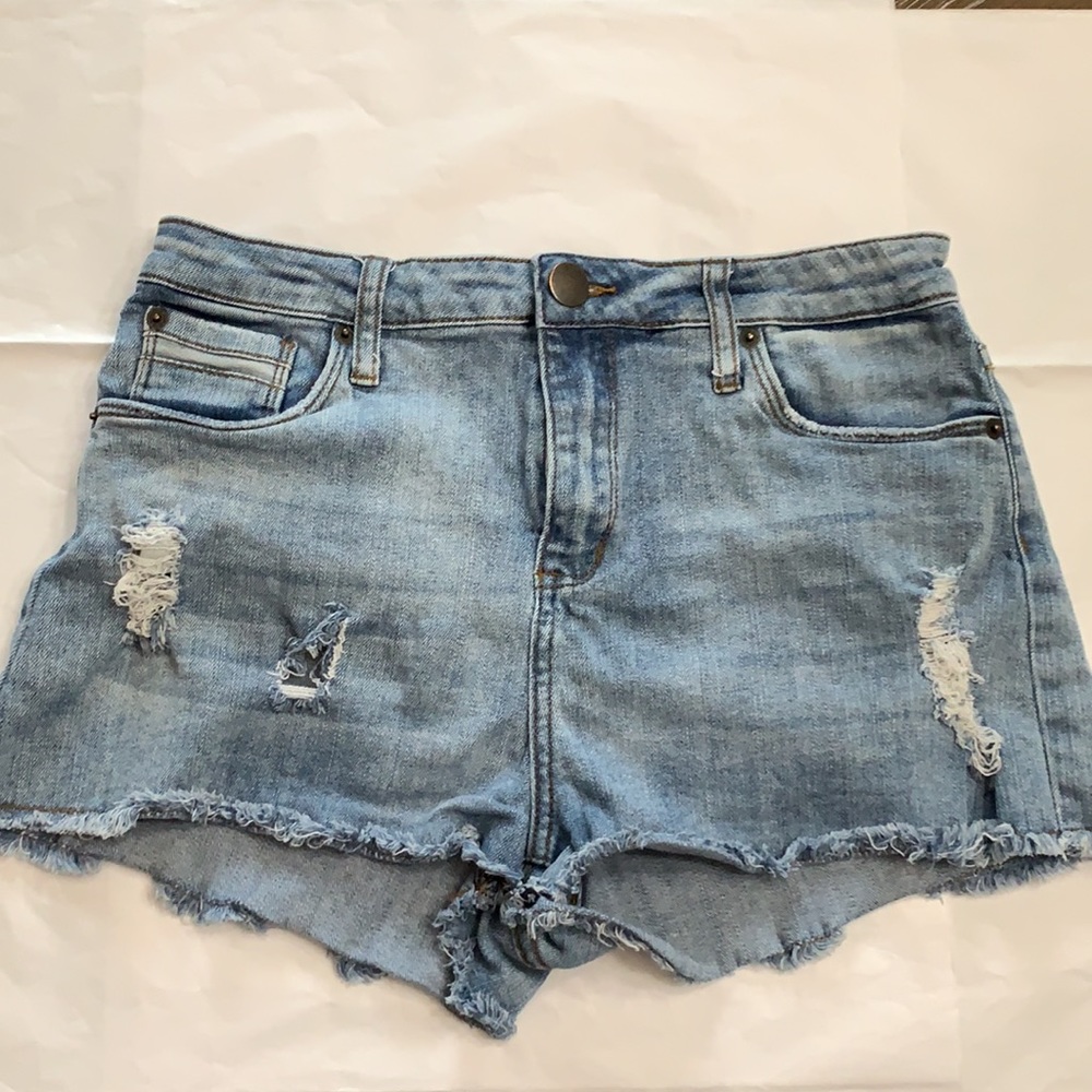 STS Blue medium blue wash micro jean shorts Size 28